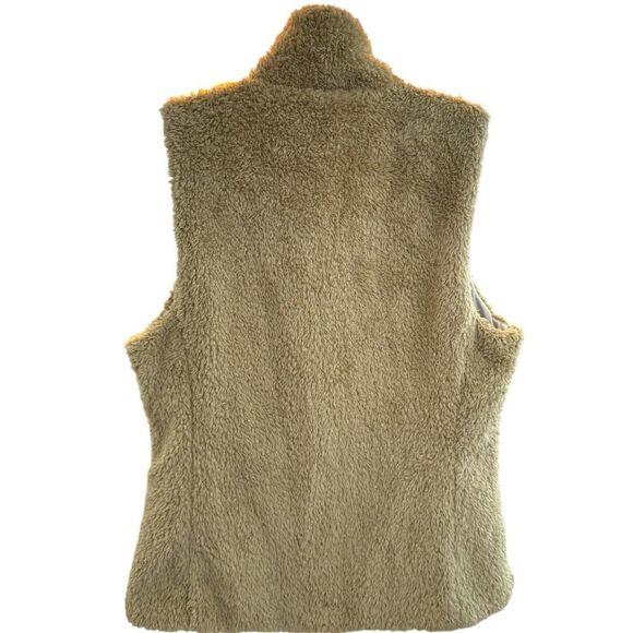 Patagonia Women's Fuzzy El Cap Khaki with Bleached Stone Zip-Up Vest Size Large - Picture 3 of 10